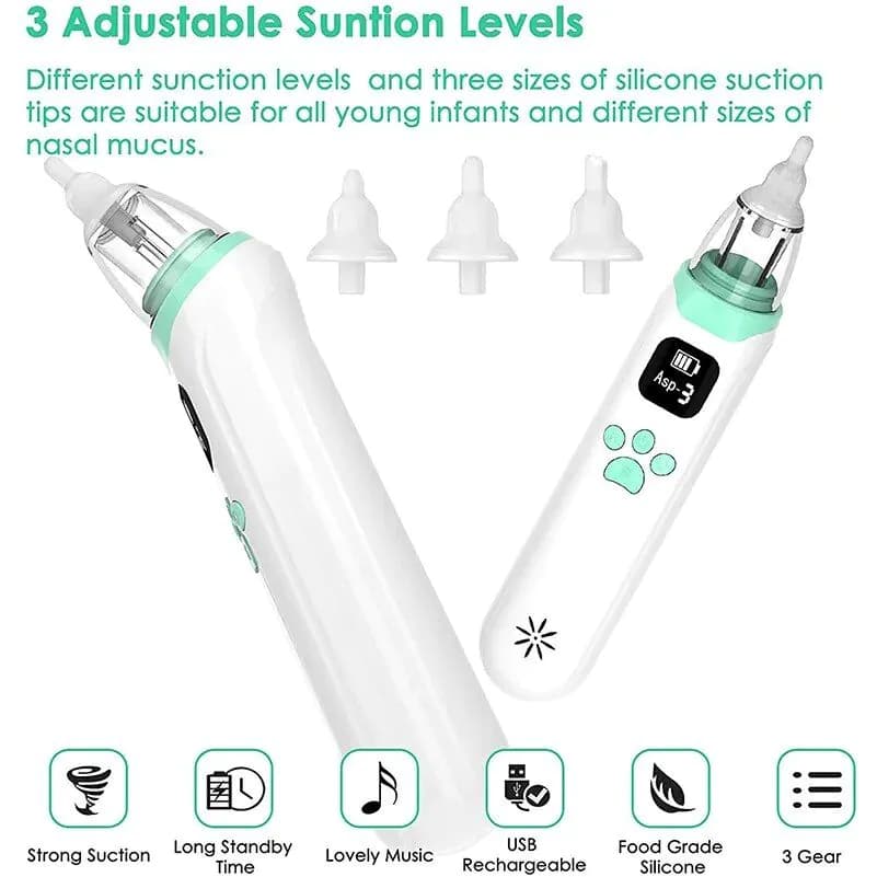 image-Electric Baby Nasal Vacuum Cleaner Infant Nasal Aspirator Newborn