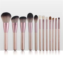 image-12pcs Grapes Makeup Brushes Set Microcrystalline Silk Cosmetic Bag