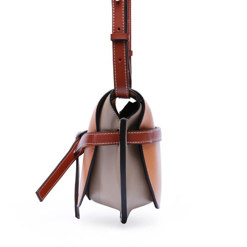 image-Women's Two-layer Cowhide Shoulder Bag