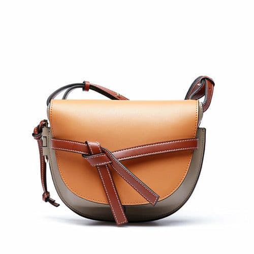 image-Women's Two-layer Cowhide Shoulder Bag