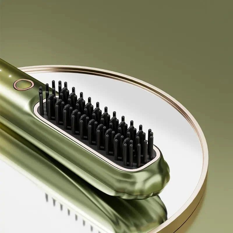 image-Portable Multifunctional Heating Comb Ptc 2 In 1 Hair Curler Hot Comb