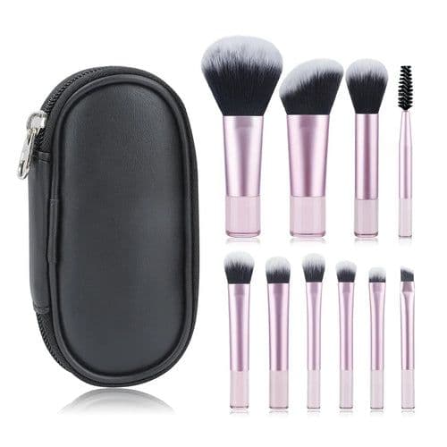 image-10Pcs Mini Makeup Brush Set Powder Eyeshadow Foundation Blush Blender