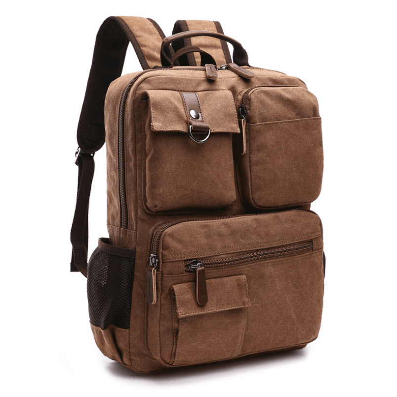 image-High Quality Outdoor Canvas Business Backpack For Men