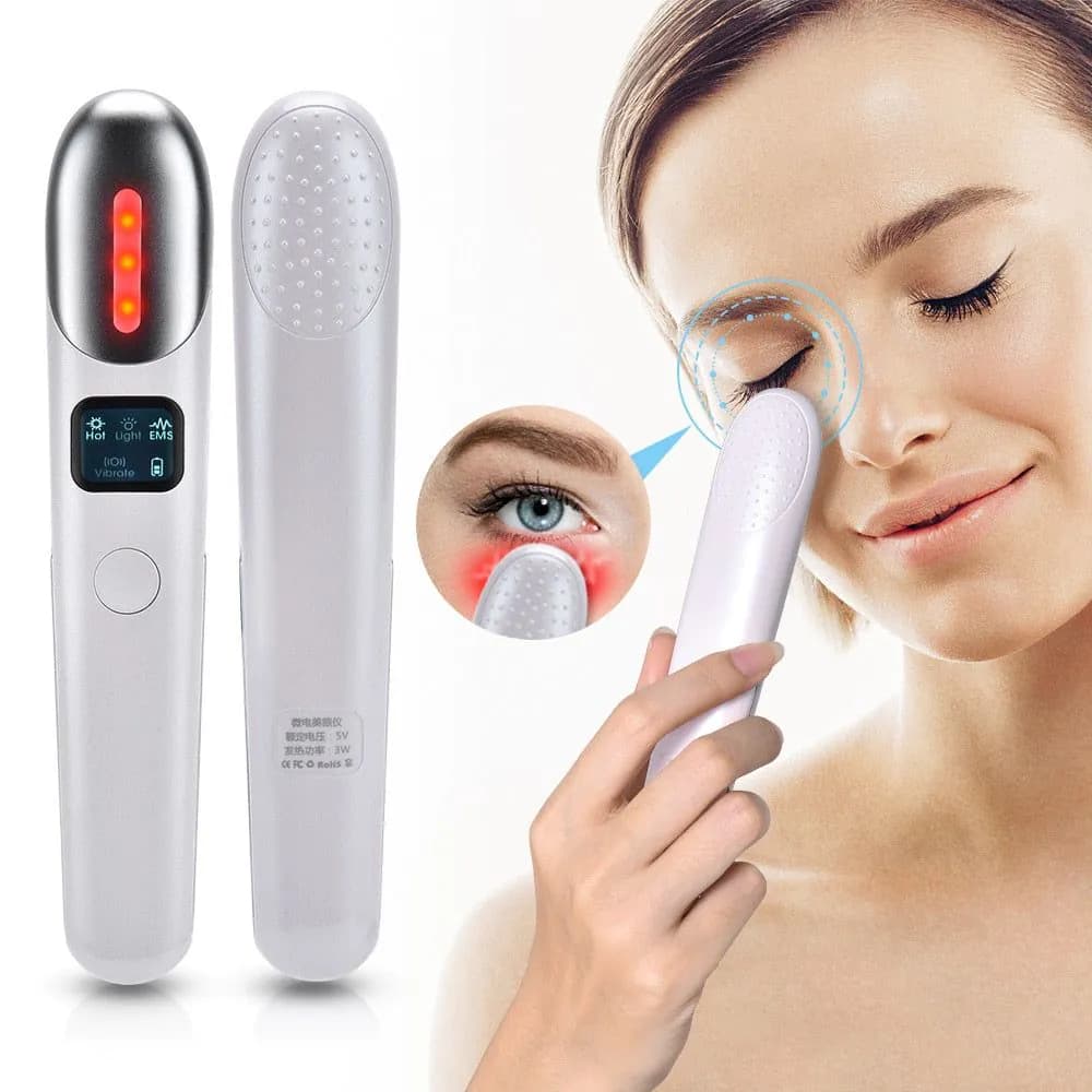 image-Electric Eye Massager Anti Wrinkle USB Rechargeable 4-in-1 Eye Massage