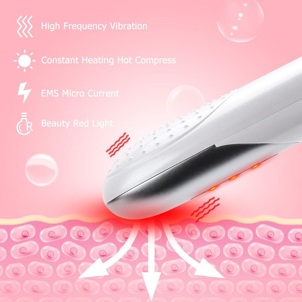 image-Electric Eye Massager Anti Wrinkle USB Rechargeable 4-in-1 Eye Massage