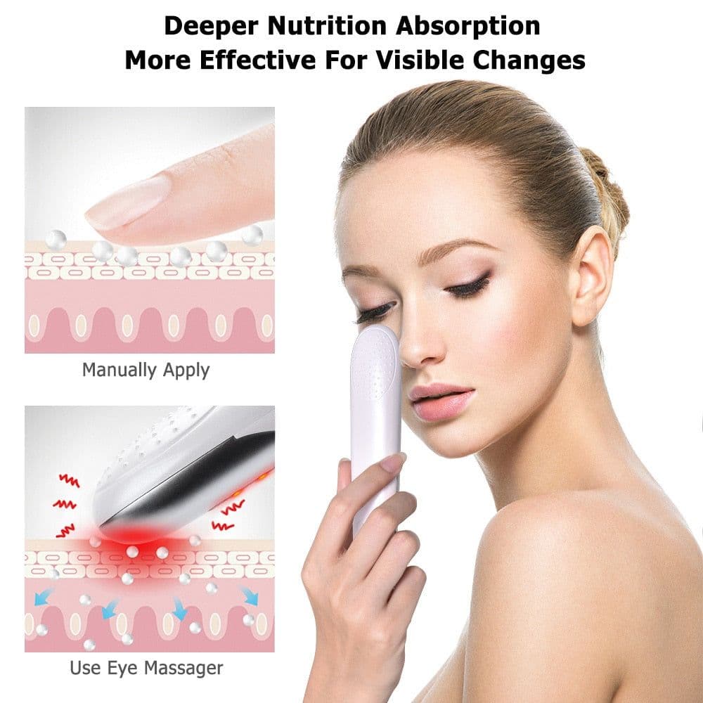 image-Electric Eye Massager Anti Wrinkle USB Rechargeable 4-in-1 Eye Massage