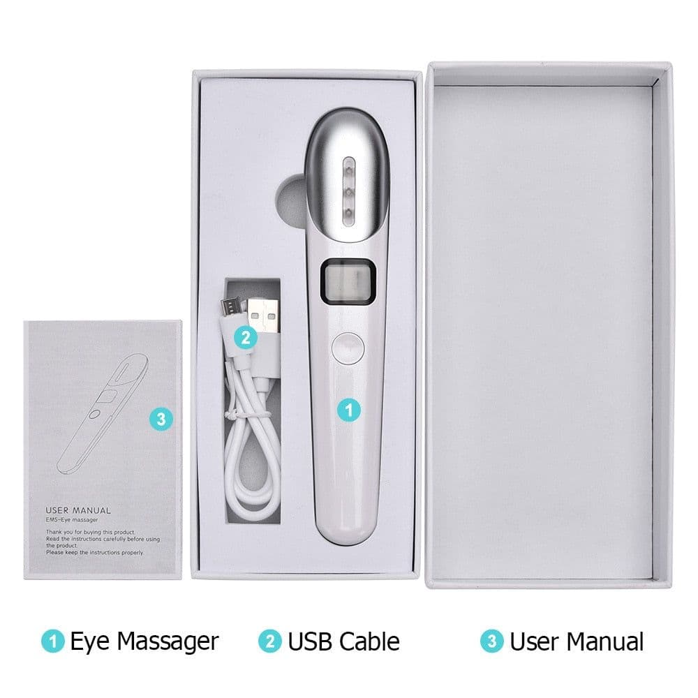 image-Electric Eye Massager Anti Wrinkle USB Rechargeable 4-in-1 Eye Massage
