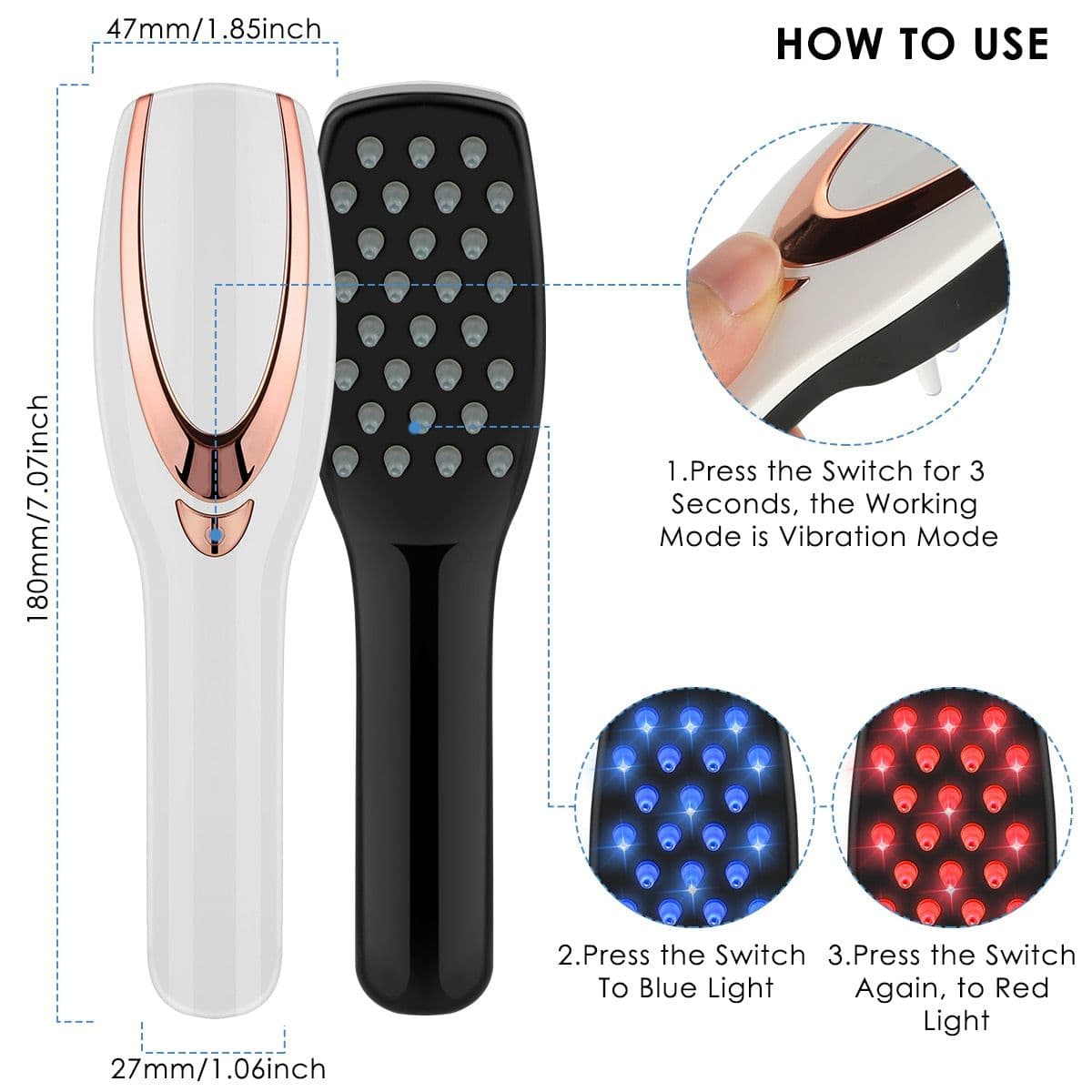 image-3-IN-1 USB Rechargeable Hair Growth Infrared Electric Massage Anti