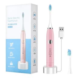 image-2 Heads Sonic Electric Toothbrush Teeth Clean Tool Soft Hair Tartar