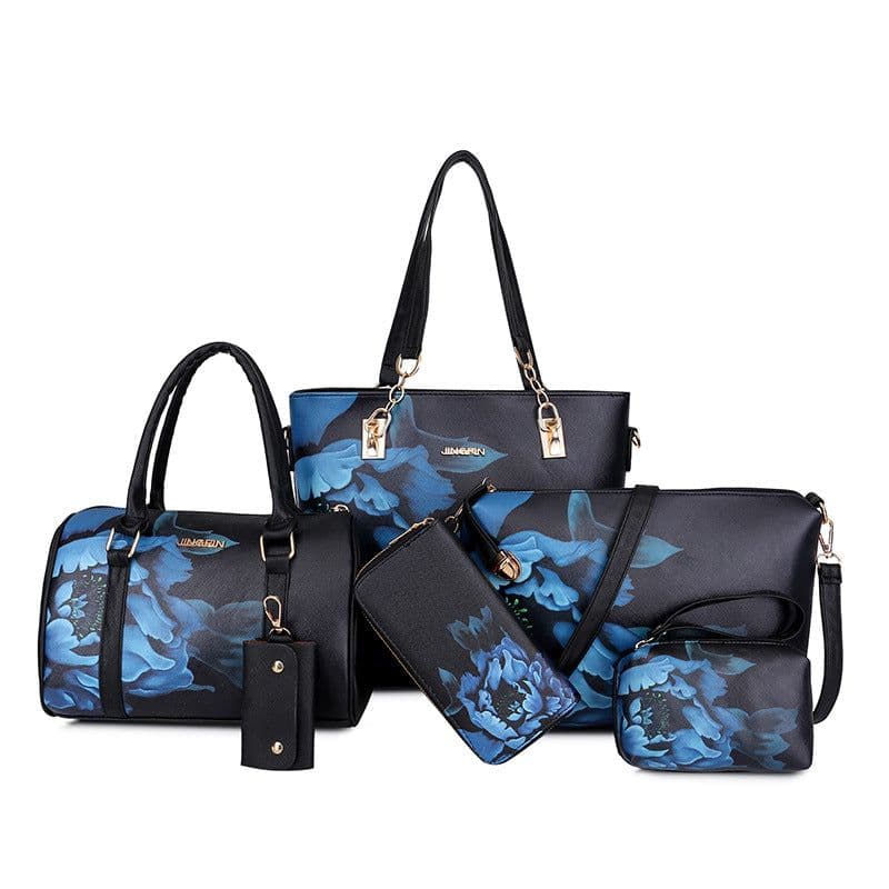 image-Six-Piece Printed One-Shoulder Handbags For Women