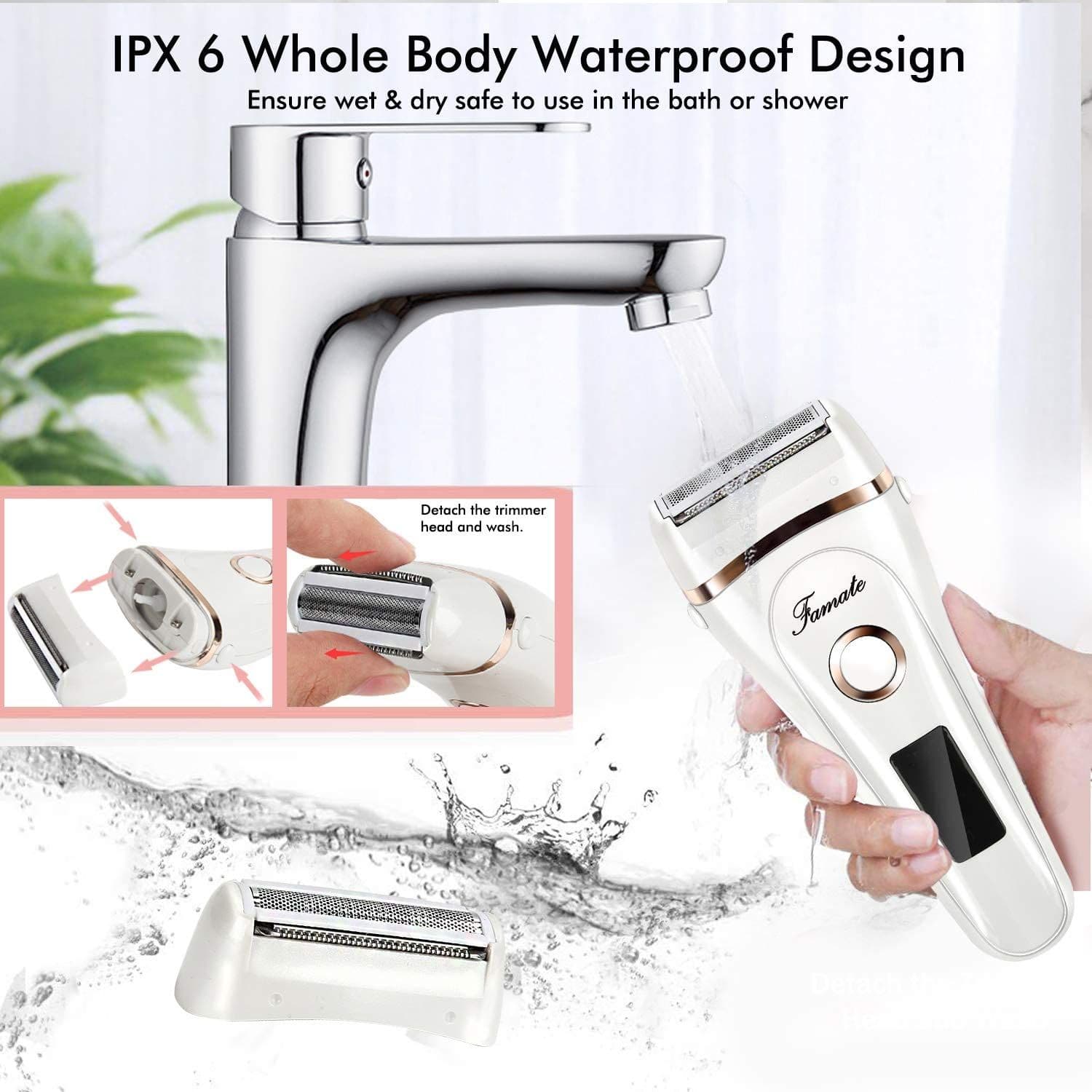 image-Electric Razors for Women Ladies Electric Shaver