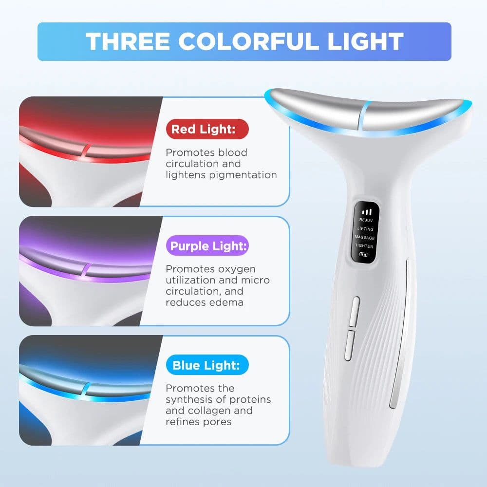 image-LED Neck Beauty Device EMS Facial Lifting Firming Massage Beauty