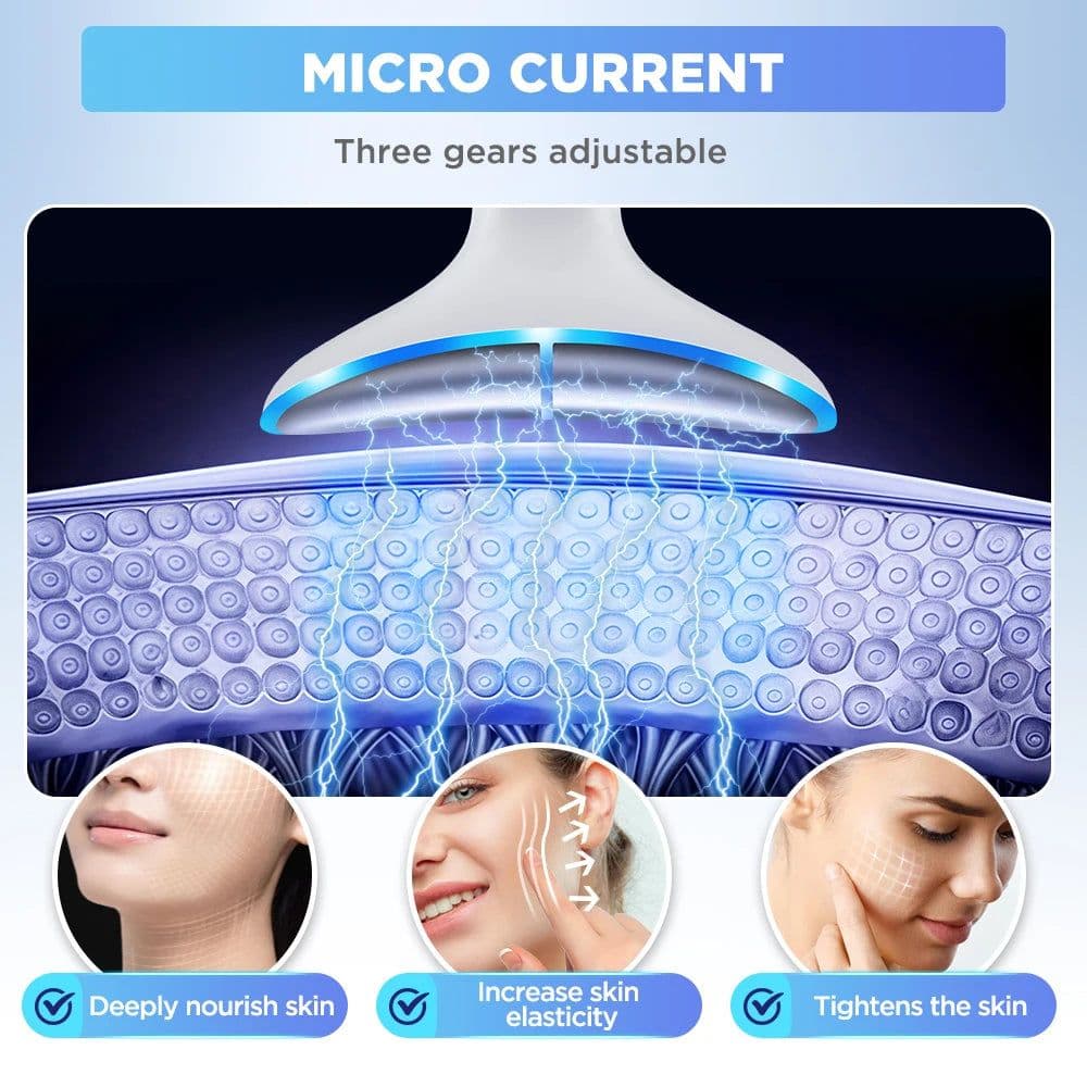 image-LED Neck Beauty Device EMS Facial Lifting Firming Massage Beauty