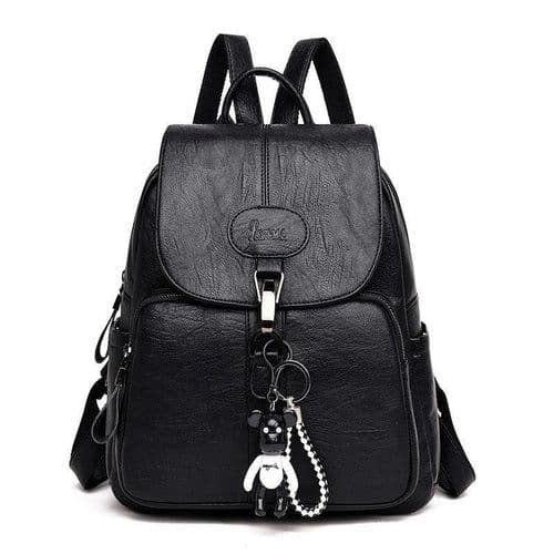 image-Soft Leather Anti-theft Travel Backpack For Women
