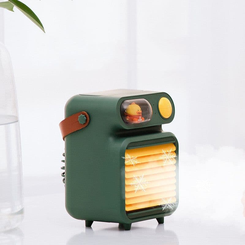 image-Mini Air Cooler USB Rechargeable Electric Fan Humidifier