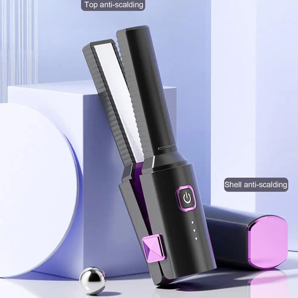 image-Compact Hair Straightener Electric Hair Straightener Portable Cordless