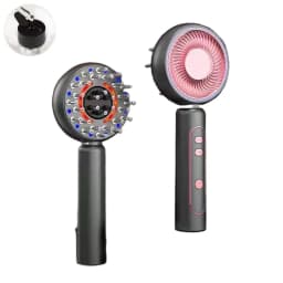 image-Electric Massage Hair Comb Red Light Vibration Head Massager Brushes