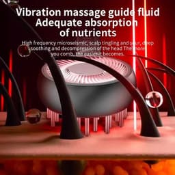 image-Electric Massage Hair Comb Red Light Vibration Head Massager Brushes