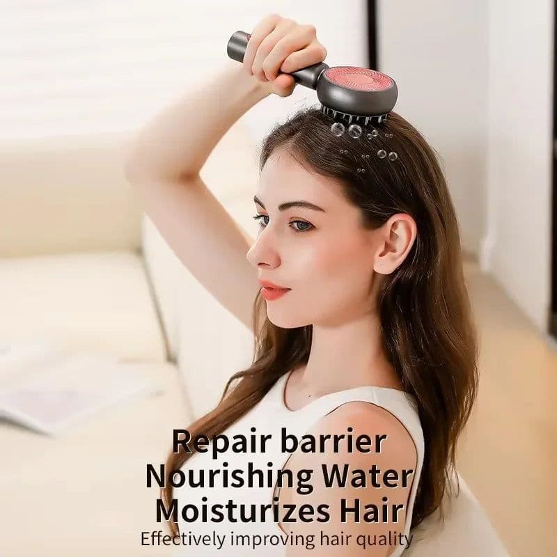 image-Electric Massage Hair Comb Red Light Vibration Head Massager Brushes