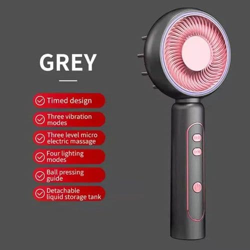 image-Electric Massage Hair Comb Red Light Vibration Head Massager Brushes
