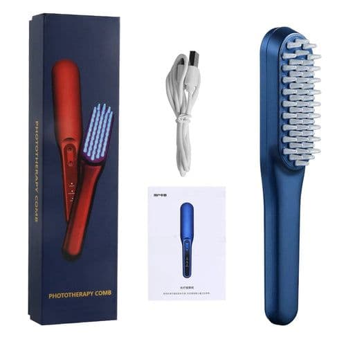 image-LED Light Red Phototherapy Massage Vibration Comb Electric Hair Growth