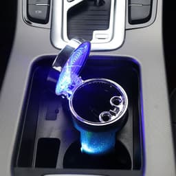 image-Car Ashtray With LED Light RGB Ambient Light Cigarette Cigar Ash Tray