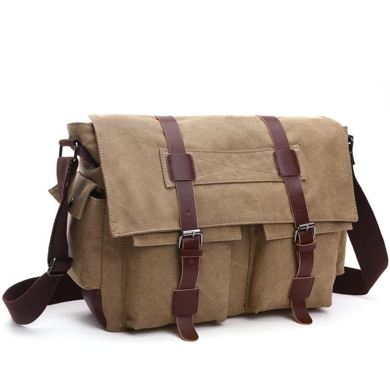 image-Korean Style Fashion Casual Canvas Practical Messenger Bag