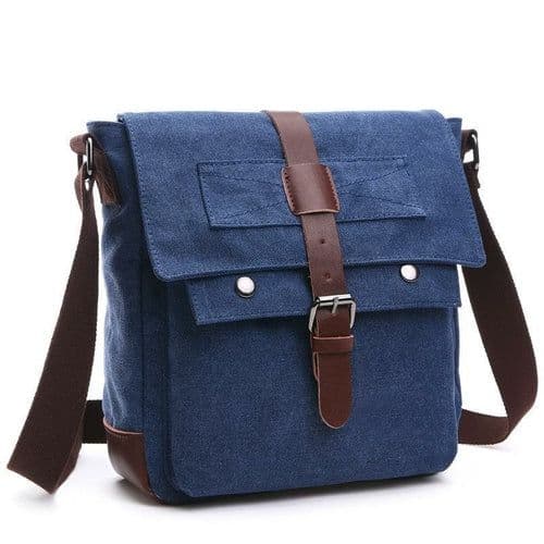 image-Korean Style Fashion Casual Canvas Practical Messenger Bag