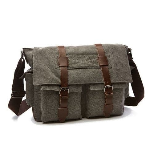 image-Korean Style Fashion Casual Canvas Practical Messenger Bag