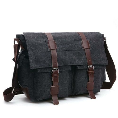 image-Korean Style Fashion Casual Canvas Practical Messenger Bag