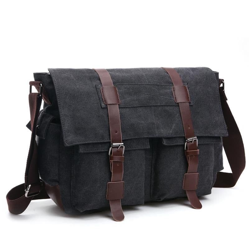 image-Korean Style Fashion Casual Canvas Practical Messenger Bag