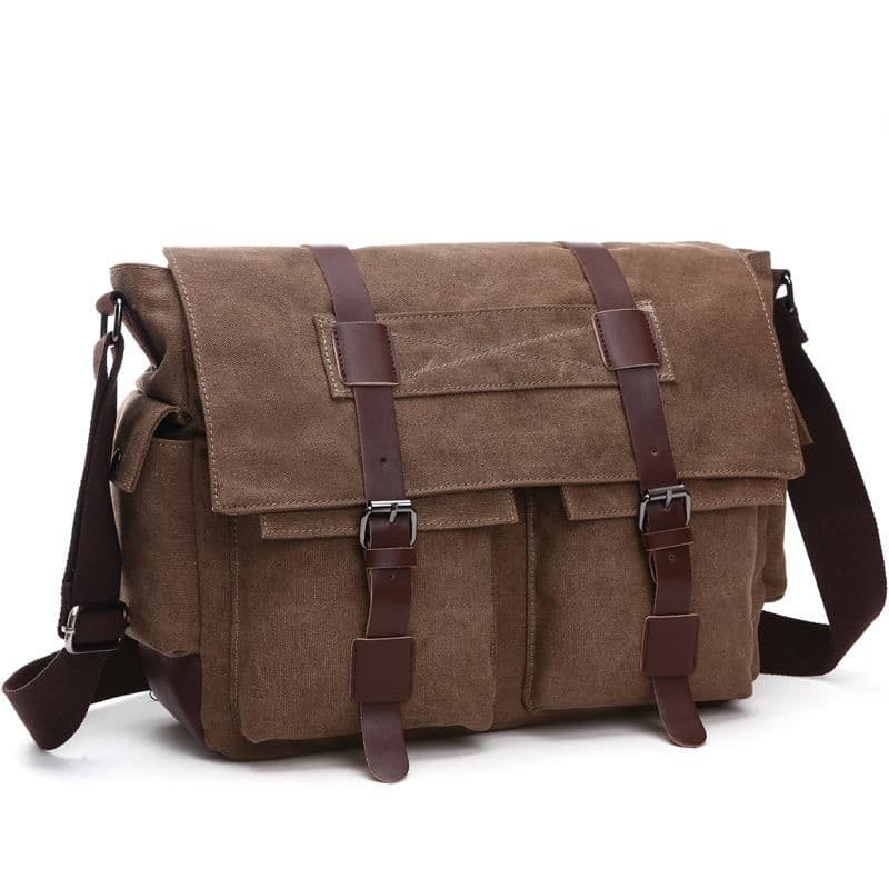 image-Korean Style Fashion Casual Canvas Practical Messenger Bag