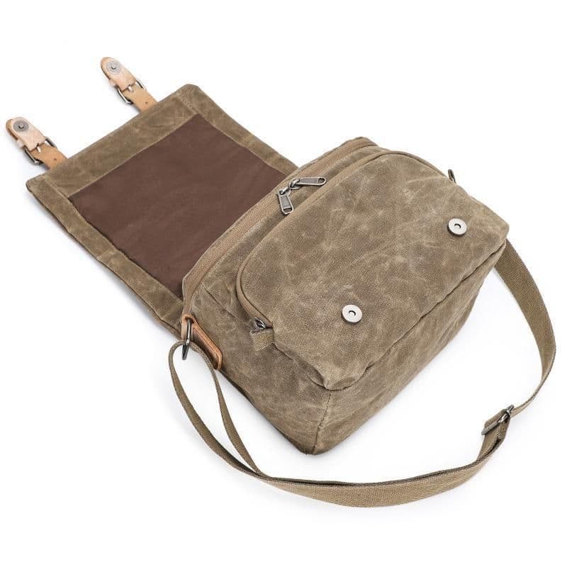 image-Waterproof Canvas Camera Messenger Bag For Men