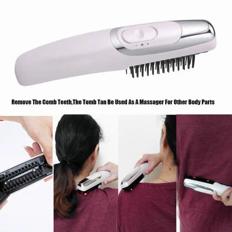image-Hair Growth Care Electric Wireless Infrared Ray Massage Comb Hair