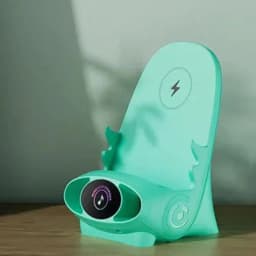 image-Magnetic Mini Chair Wireless Fast Charger Phone Stand Holder Upgraded