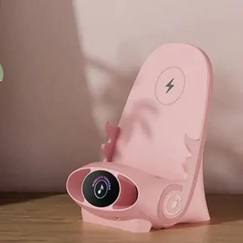 image-Magnetic Mini Chair Wireless Fast Charger Phone Stand Holder Upgraded