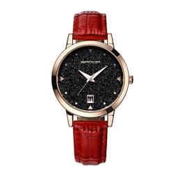 image-Fashion Leather Strap Female Quartz Watch