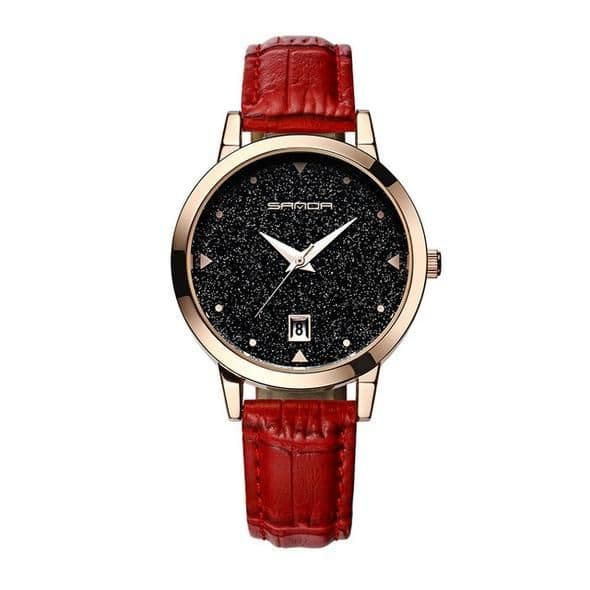 image-Fashion Leather Strap Female Quartz Watch