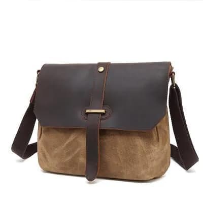 image-Casual Canvas Crossbody Messenger Bag For Men