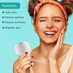 image-Face Cooling Massager Skin Face Roller Ball Ice Compress To Reduce
