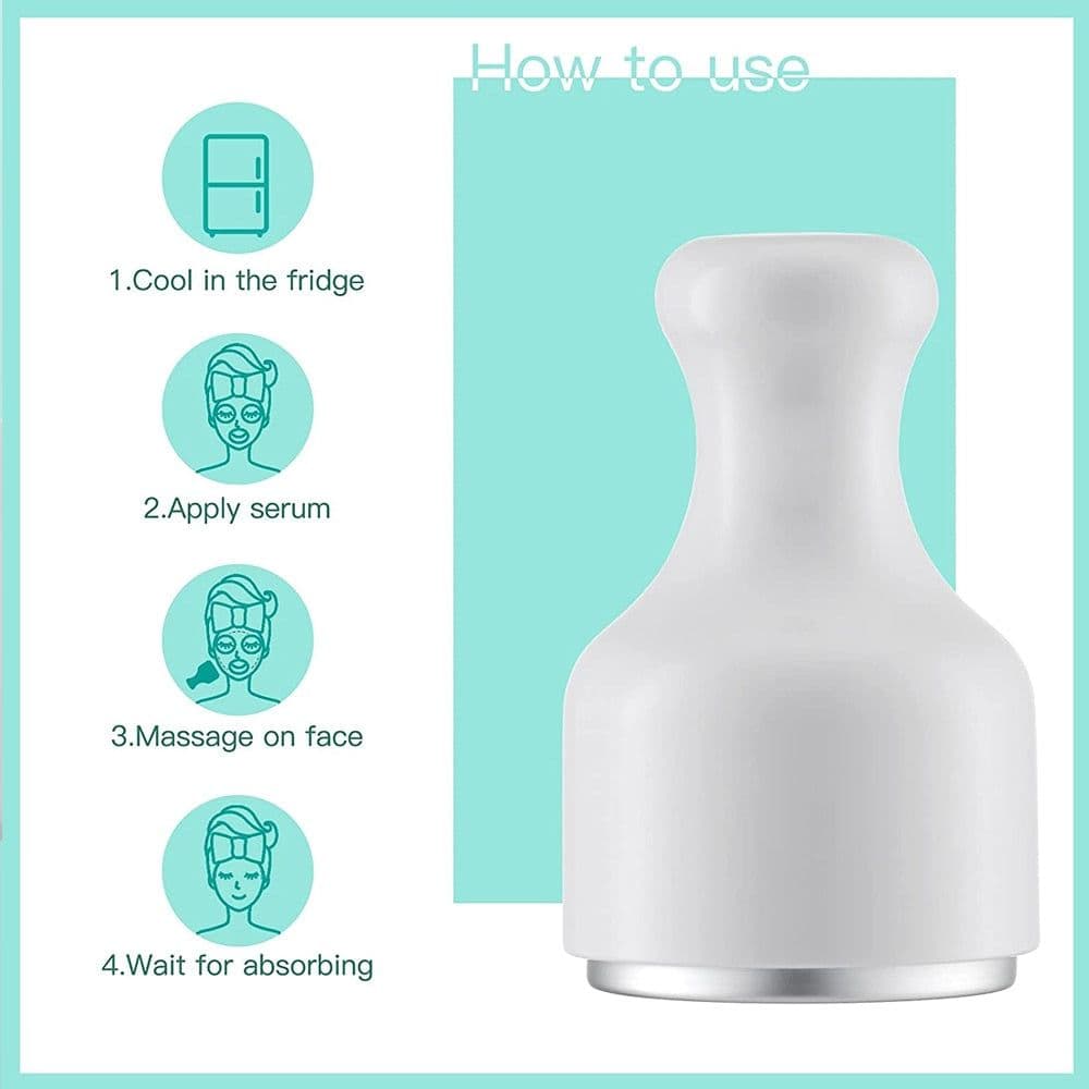 image-Face Cooling Massager Skin Face Roller Ball Ice Compress To Reduce