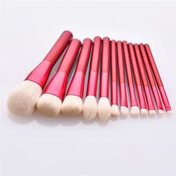 image-12pcs Red Wood Makeup Brushes Set Bronzer Sculpting Blush Concealer