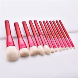 image-12pcs Red Wood Makeup Brushes Set Bronzer Sculpting Blush Concealer