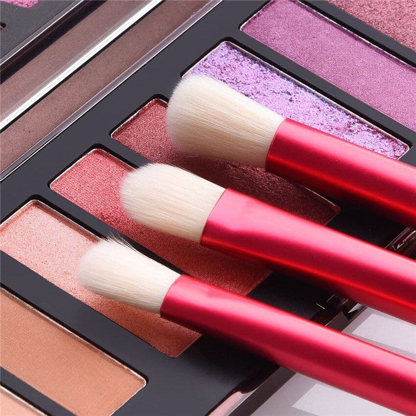 image-12pcs Red Wood Makeup Brushes Set Bronzer Sculpting Blush Concealer