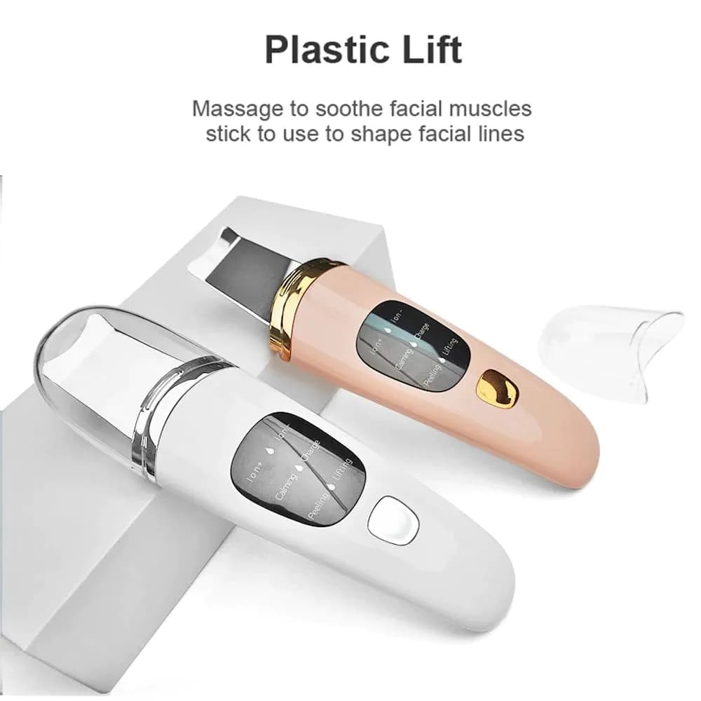 image-Ultrasonic Scrubber Skin Spatula Face Gentle Scraper Peel Comedones