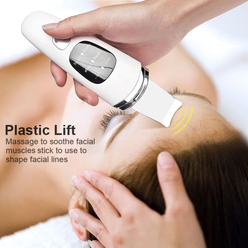 image-Ultrasonic Scrubber Skin Spatula Face Gentle Scraper Peel Comedones