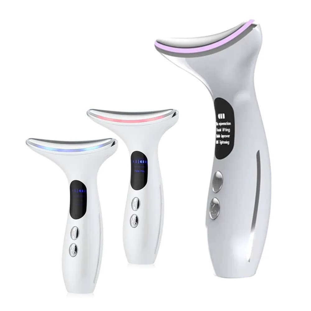 image-EMS Face Lifting Neck Tightening Vibrator Skin Care Red Light IPL