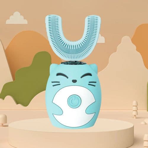 image-Ipx7 Waterproof Electric Toothbrush Kids U-shaped Sonic Smart