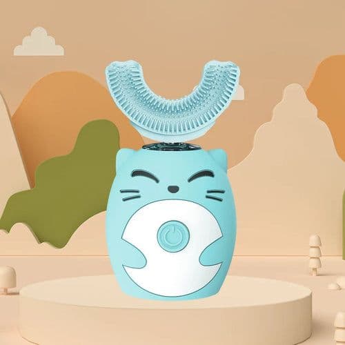image-Ipx7 Waterproof Electric Toothbrush Kids U-shaped Sonic Smart