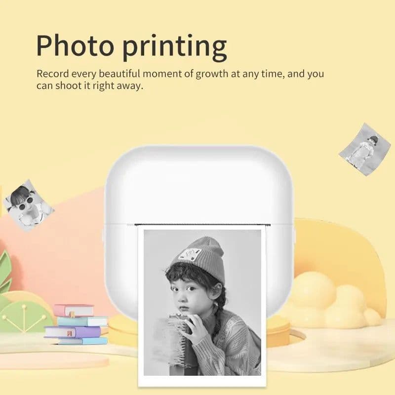 image-Portable Mini Label Printer Photo Thermal Adhesive Labels Printers
